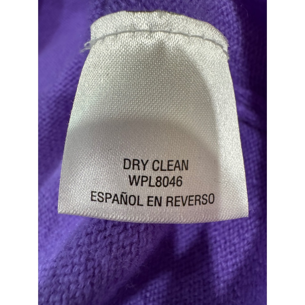 Charter Club Luxury 100% Cashmere Purple V-Neck Sweater Womens XS WPL8046 - Picture 8 of 9